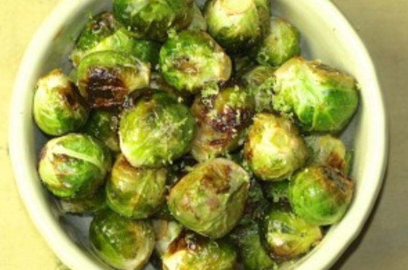 Roasted Brussels Sprout and Apple Salad with Walnuts