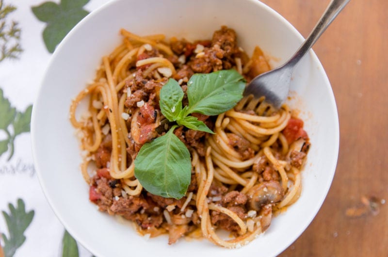 Homemade Spaghetti and Meat Sauce