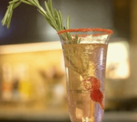 Cranberry Ombre Sparkler Cocktails